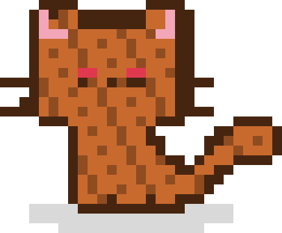 Marmalade Spotted CatPeg pixel cat